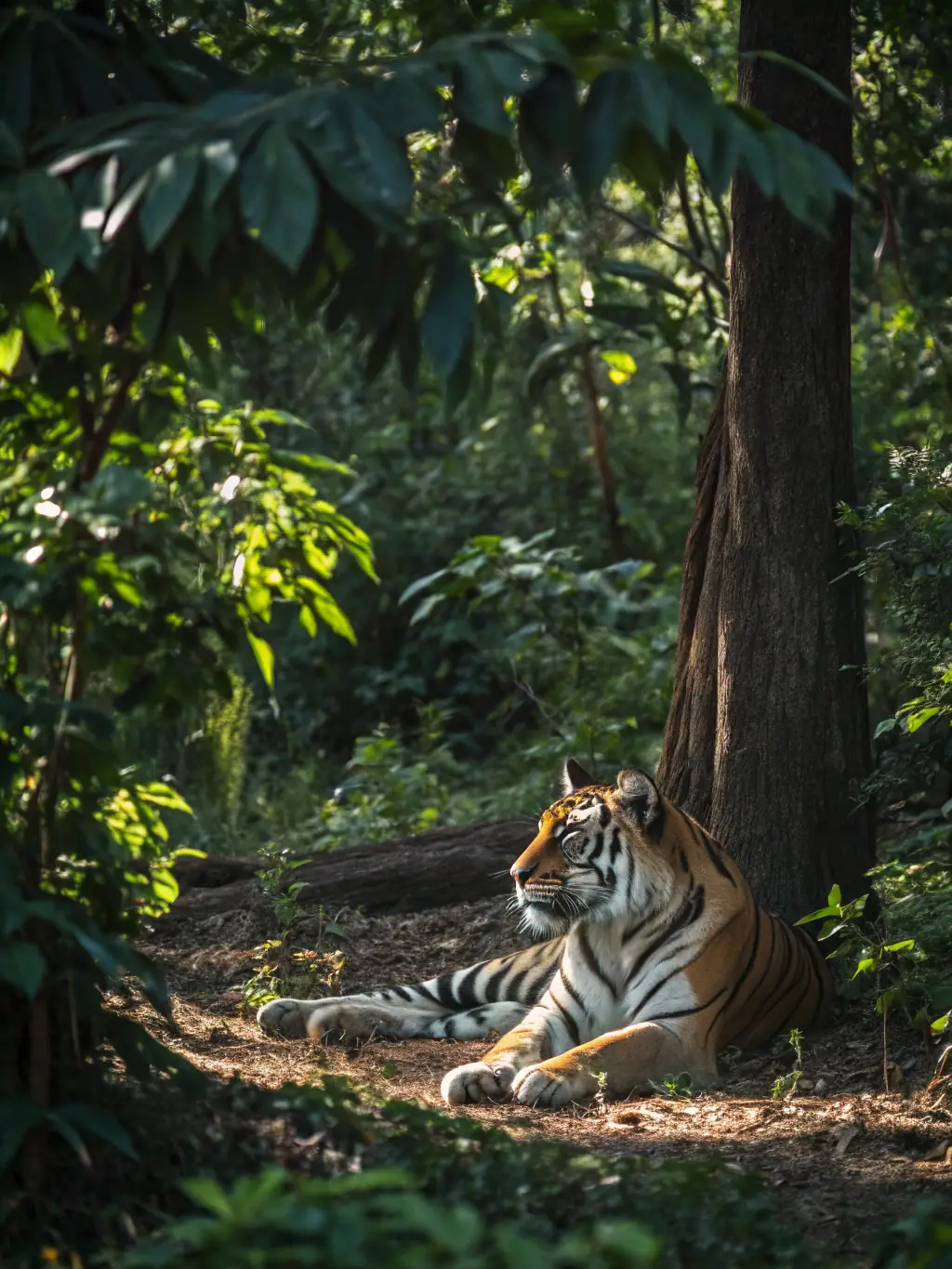 A majestic Sri Lankan leopard lounging on a tree branch during a luxury wildlife safari, showcasing the thrill of wildlife observation.